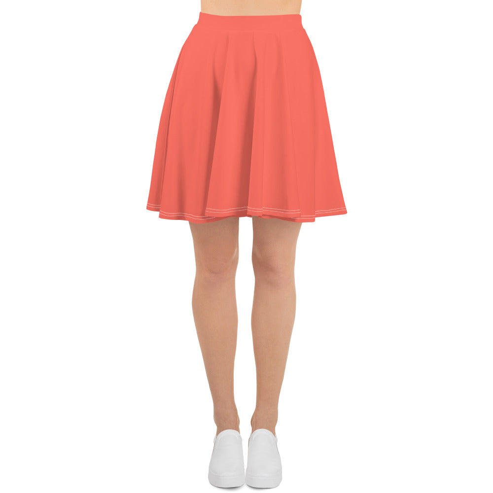coral skater skirt