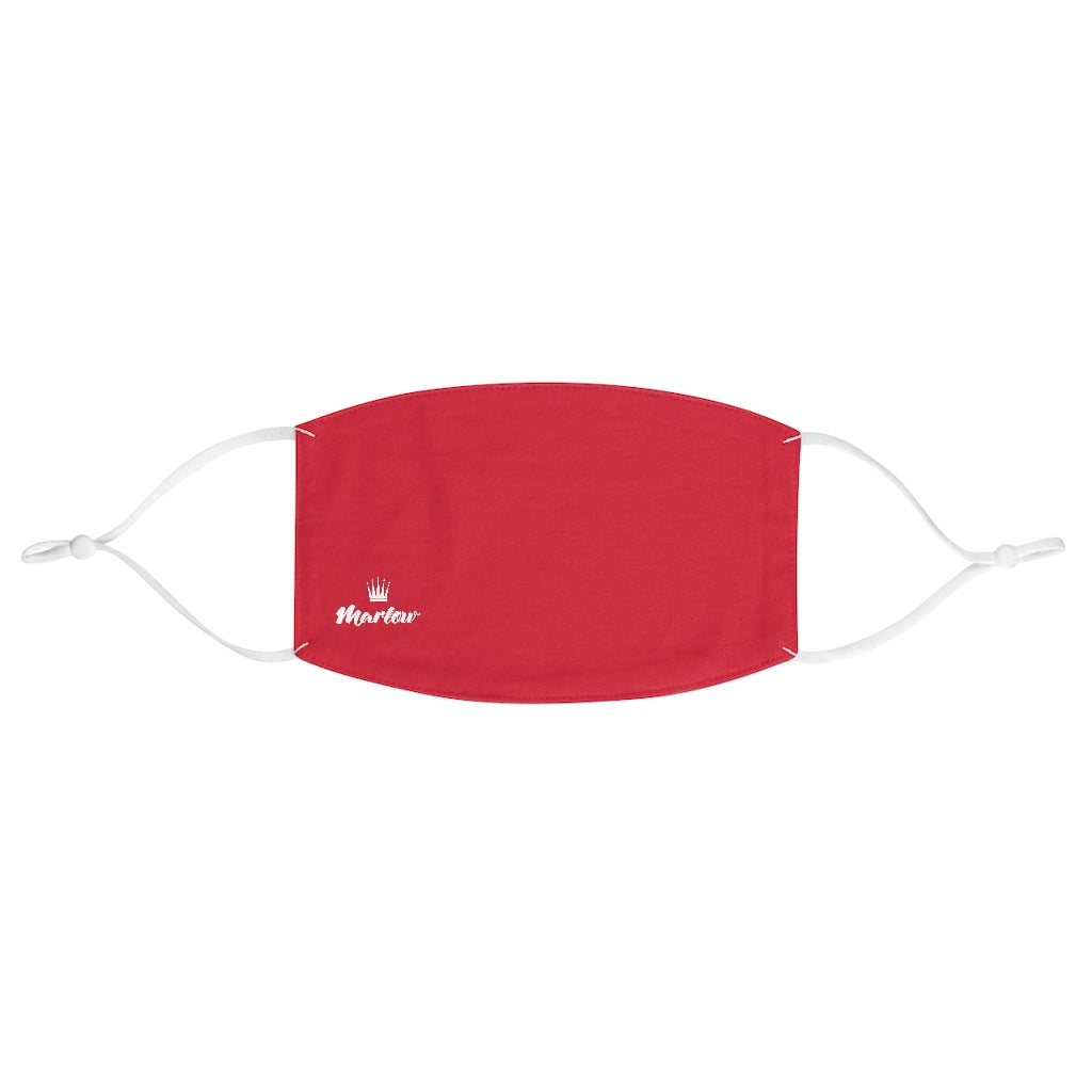 Small Logo Fabric Face Mask (Red)