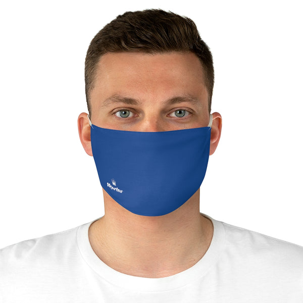 Small Logo Fabric Face Mask (Blue)