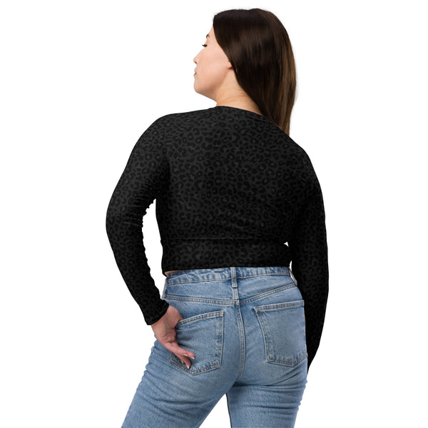 Recycled long-sleeve crop top
