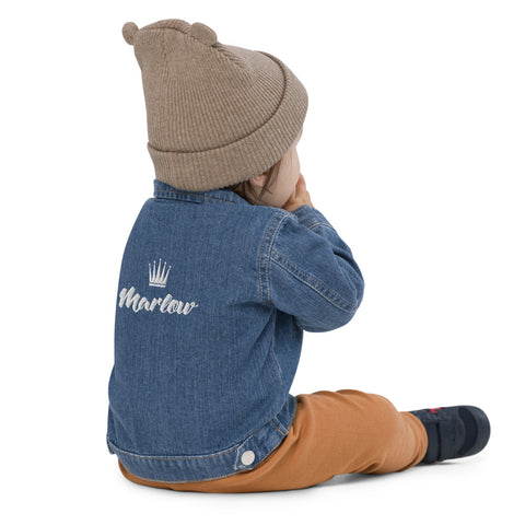 Marlow Crown Logo Baby Organic Denim Jacket (3mos - 5yrs)