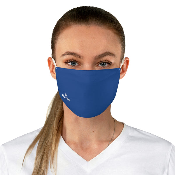 Small Logo Fabric Face Mask (Blue)