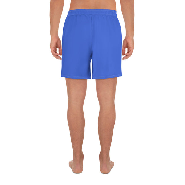 Men's Blue Athletic Long Shorts (White Crown)