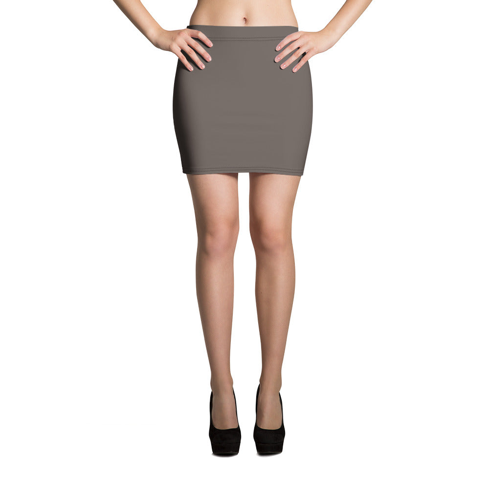 Brown Granite Mini Skirt