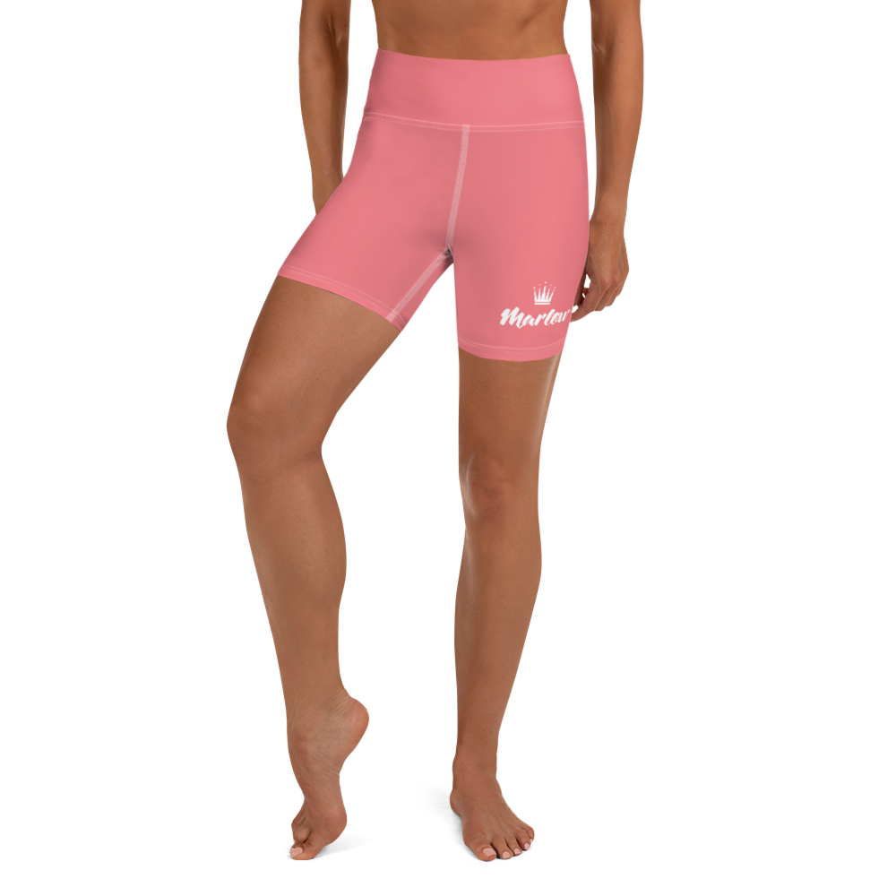 Pink Marlow Crown Logo Yoga Shorts