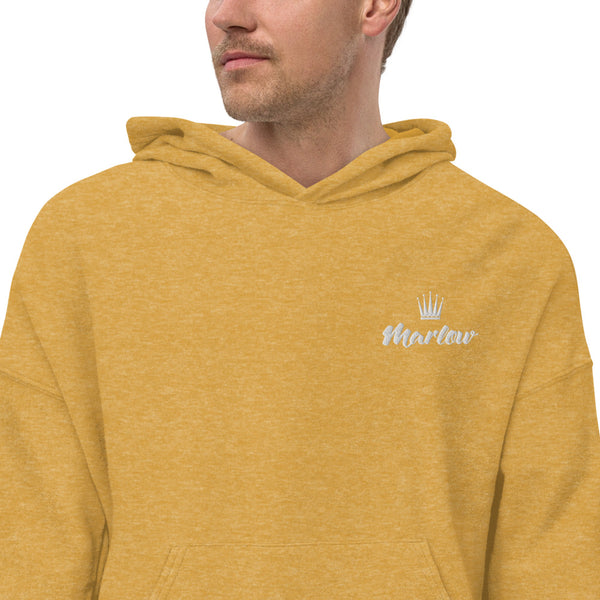 Marlow Crown Logo Embroidered Sueded Fleece Hoodie